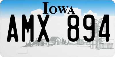 IA license plate AMX894