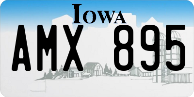 IA license plate AMX895