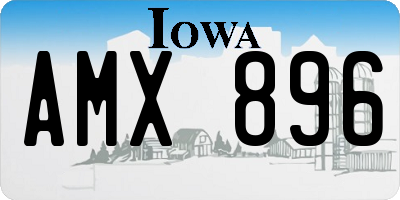 IA license plate AMX896