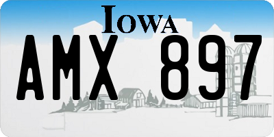IA license plate AMX897