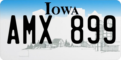 IA license plate AMX899