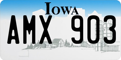 IA license plate AMX903