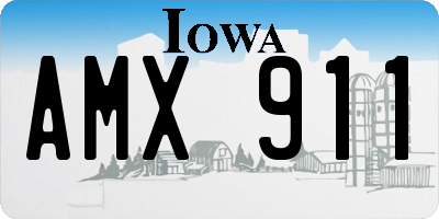 IA license plate AMX911