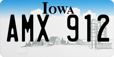 IA license plate AMX912