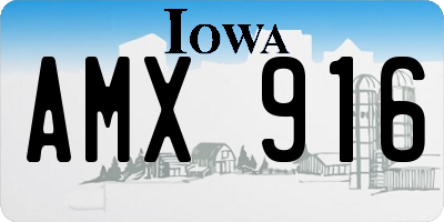 IA license plate AMX916