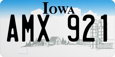 IA license plate AMX921