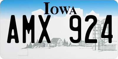 IA license plate AMX924