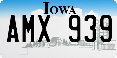 IA license plate AMX939