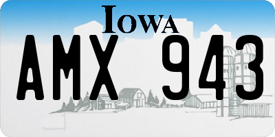 IA license plate AMX943