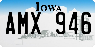 IA license plate AMX946