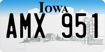 IA license plate AMX951