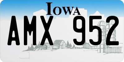 IA license plate AMX952