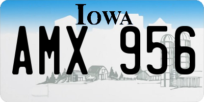 IA license plate AMX956