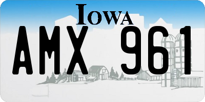 IA license plate AMX961
