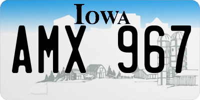 IA license plate AMX967
