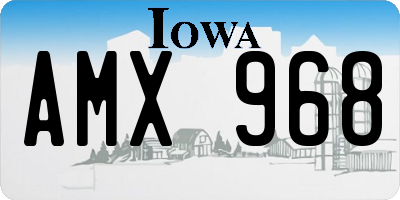 IA license plate AMX968