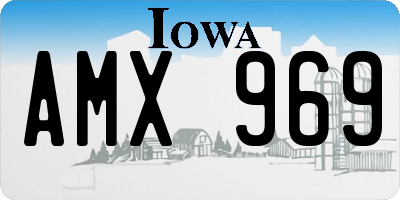 IA license plate AMX969
