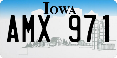 IA license plate AMX971