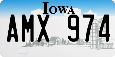 IA license plate AMX974