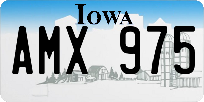 IA license plate AMX975