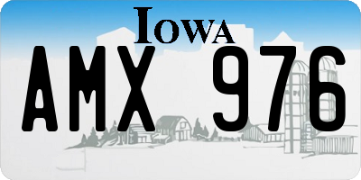 IA license plate AMX976