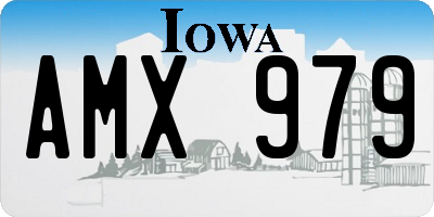 IA license plate AMX979