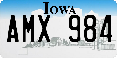 IA license plate AMX984