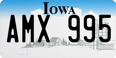 IA license plate AMX995