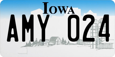 IA license plate AMY024