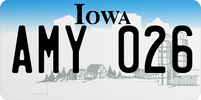 IA license plate AMY026