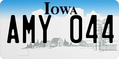 IA license plate AMY044