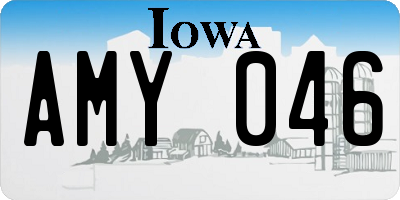 IA license plate AMY046