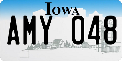 IA license plate AMY048