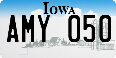 IA license plate AMY050