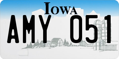 IA license plate AMY051