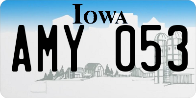 IA license plate AMY053