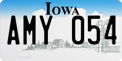 IA license plate AMY054