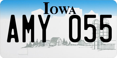 IA license plate AMY055