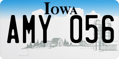 IA license plate AMY056