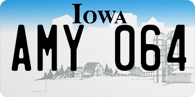 IA license plate AMY064