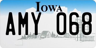 IA license plate AMY068