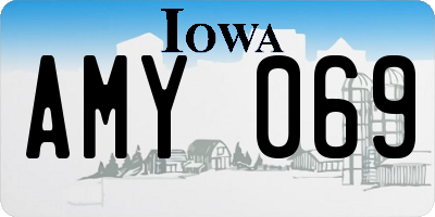 IA license plate AMY069