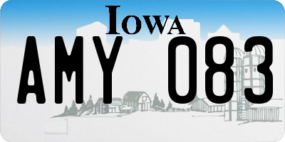 IA license plate AMY083