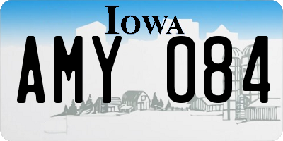 IA license plate AMY084