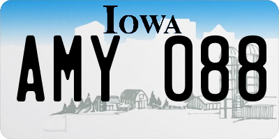 IA license plate AMY088