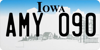 IA license plate AMY090