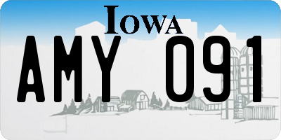 IA license plate AMY091