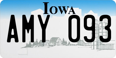 IA license plate AMY093