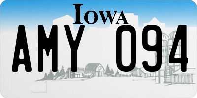 IA license plate AMY094