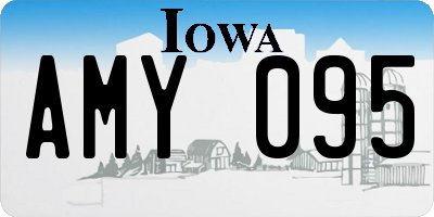 IA license plate AMY095